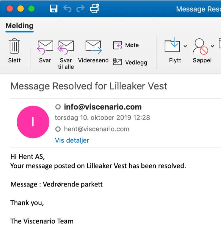 Viscenario Client issue management