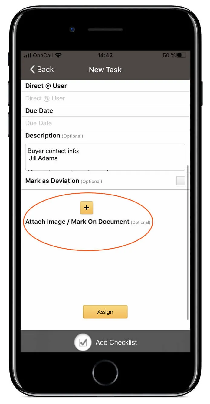 Viscenario Checklist - New task