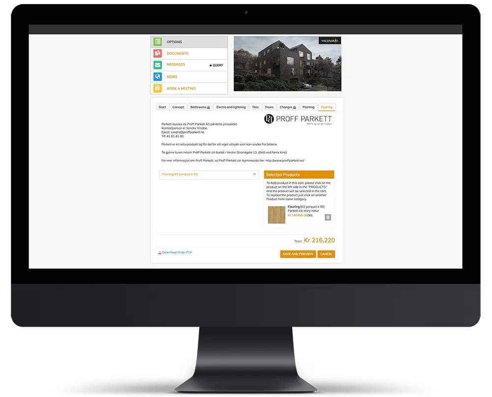 Viscenario Customer portal